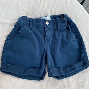 Girls navy blue mid-rise midi short